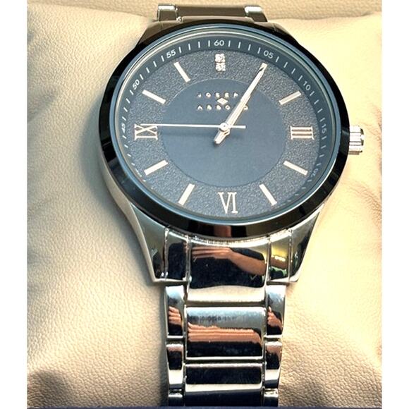 JOSEPH ABBOUD Men’s Stainless-Steel Link Bracelet Watch Black Dial AB5/5170TT - Picture 2 of 7